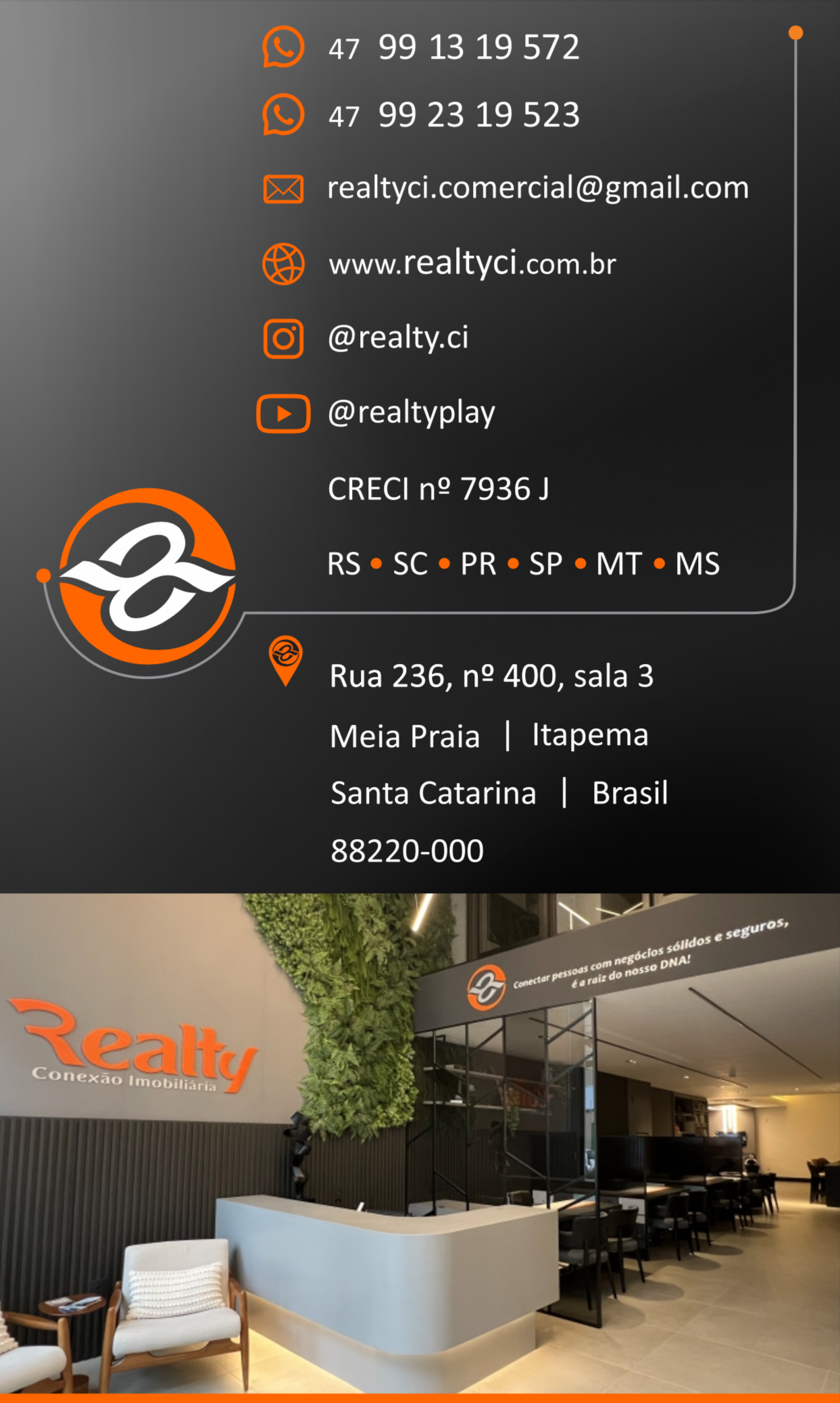 Contatos corporativos